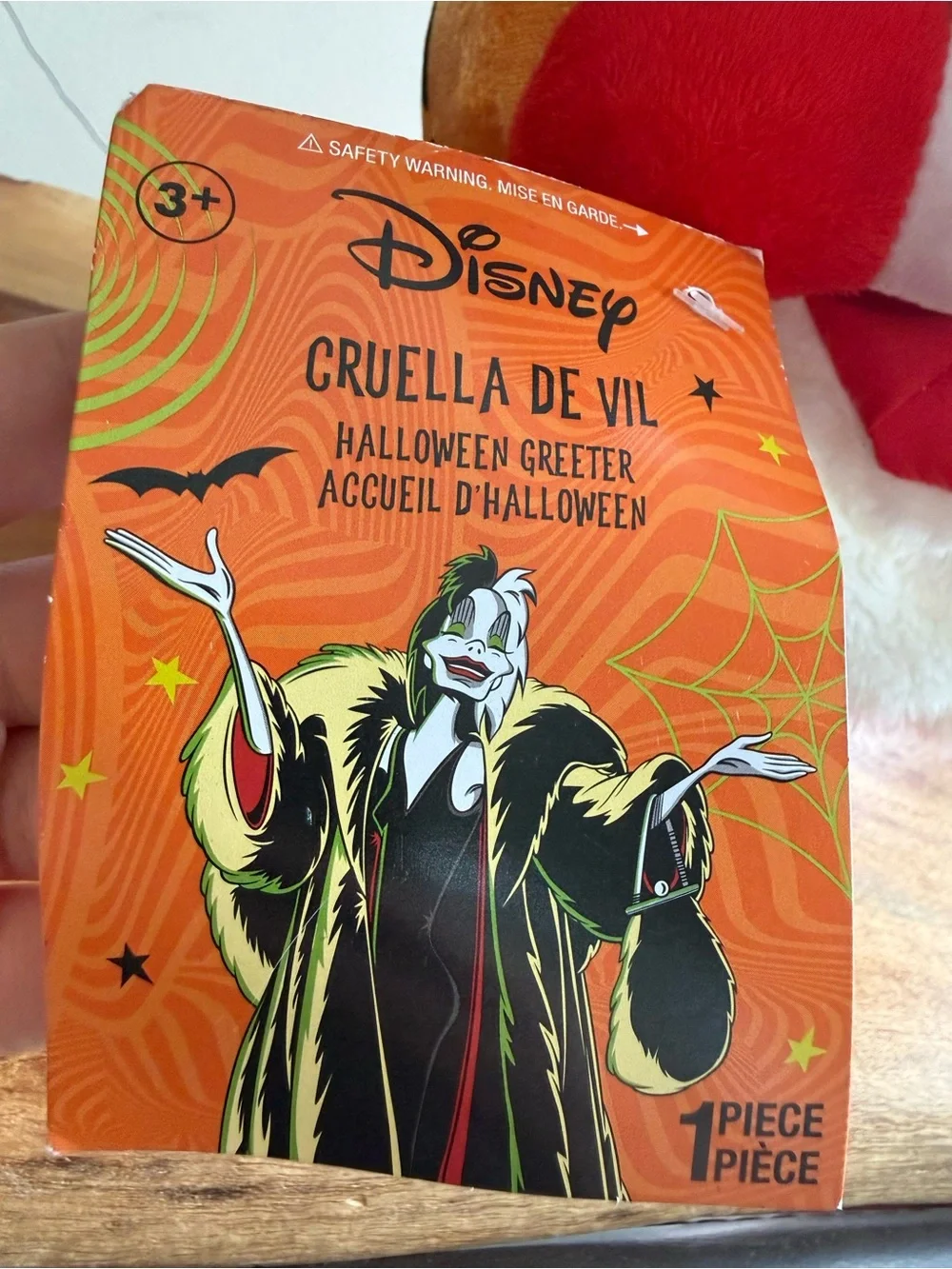 Disney Cruella De Vil Plush Halloween Greeter Pumpkin Stuffed Toy 23”